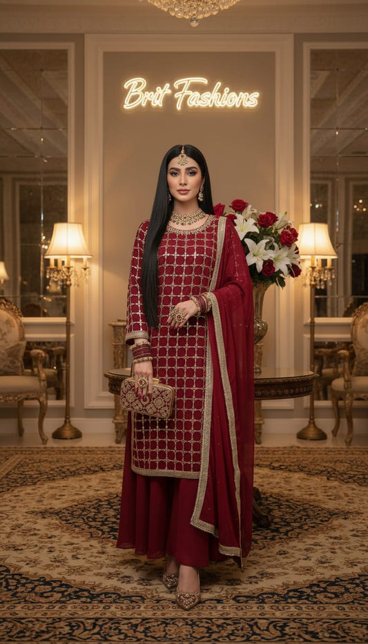 Brit 3 chiffon chiffons 81042 Pakistani ladies suit B473