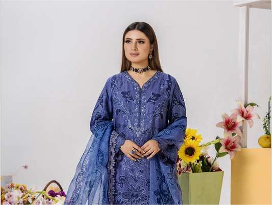 BRIT Mahnoor 3 piece lux lawn_100313 Pakistani ladies suit B161