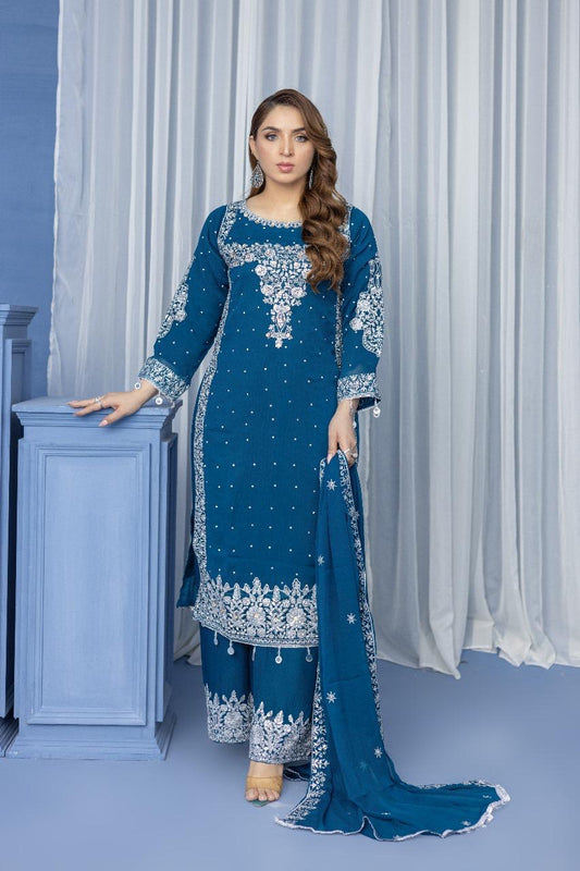 Brit Mother and Daughter 3 piece Chiffon_1000288 blue B92