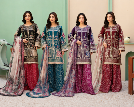 ETHNIC Inspired 3 piece luxury collection ladies dress B635