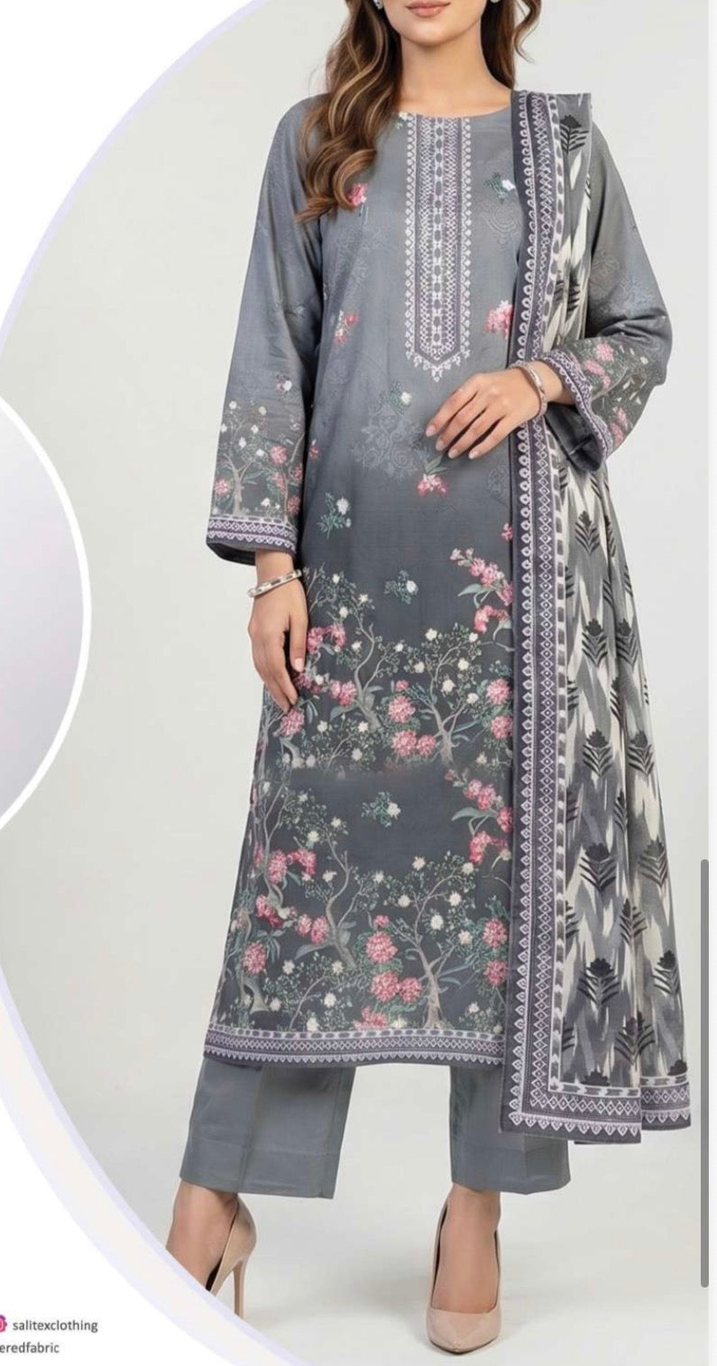 Sana Safinaz inspired 3 piece luxury lawn collection ladies dress B683