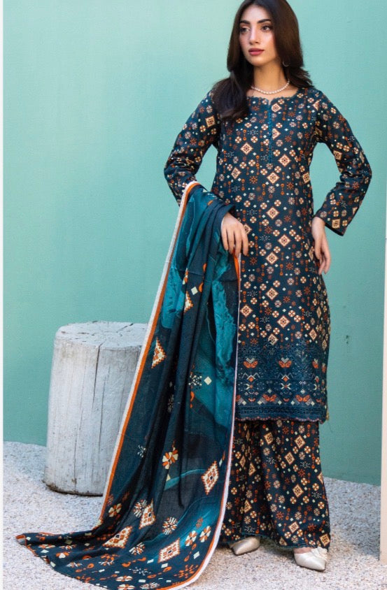 Brit 3 piece lawn collection ladies dress B598