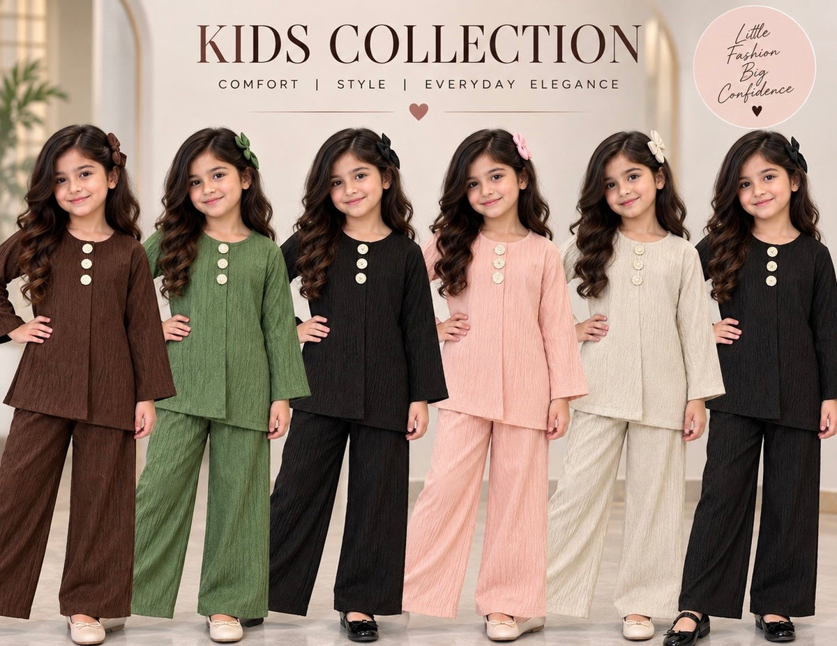 Kids 2 piece modest wear cord collection B786