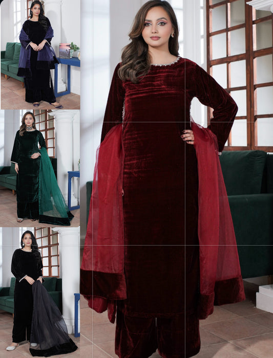 Brit 3 piece VALVET _81042 Pakistani ladies suit B445
