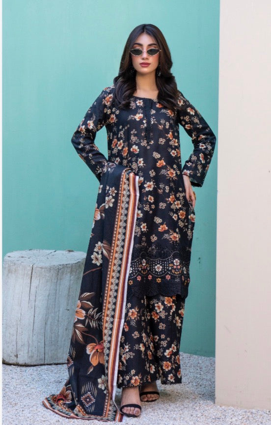 Brit 3 piece lawn collection ladies dress B598
