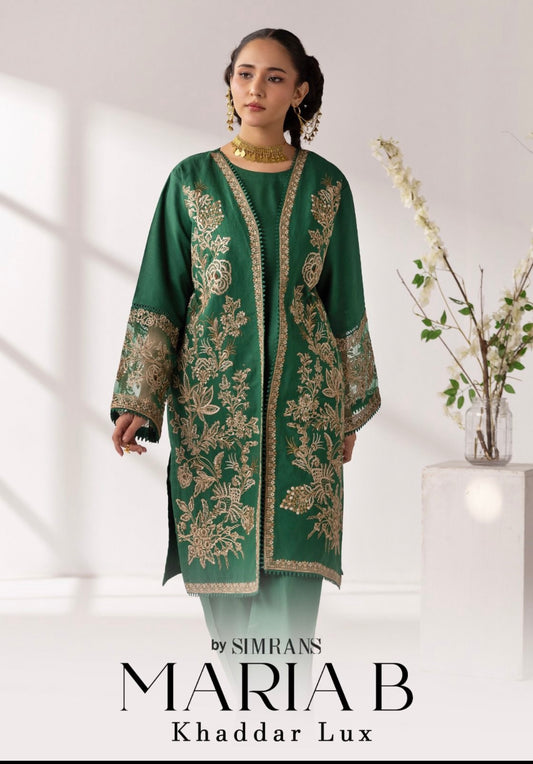 Maria B inspired 3 piece Khadar Pakistani ladies suit B428