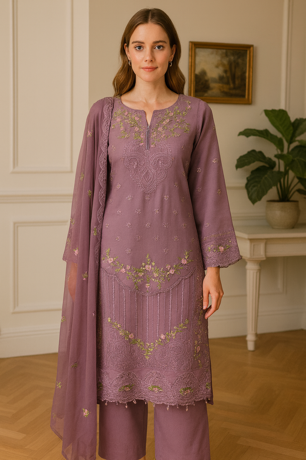 Brit 3 piece luxury chiffon_81042 Pakistani ladies suit B238