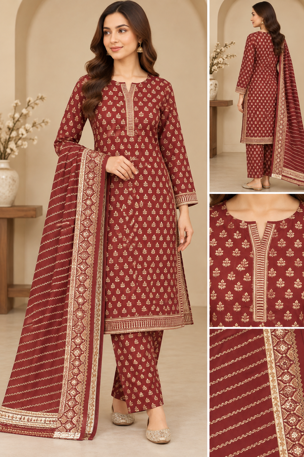 Bin saeed original 3 piece Khadar designer collection  B827