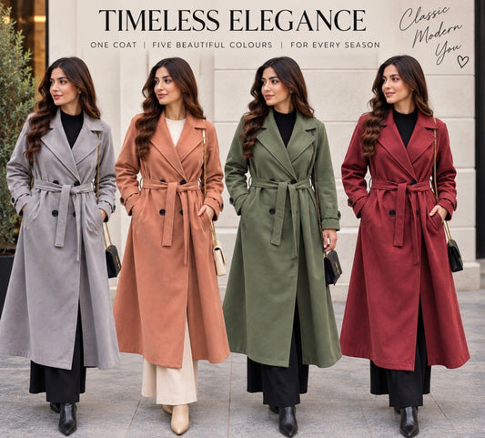 BRIT 1 piece women long coat collection  leather B771