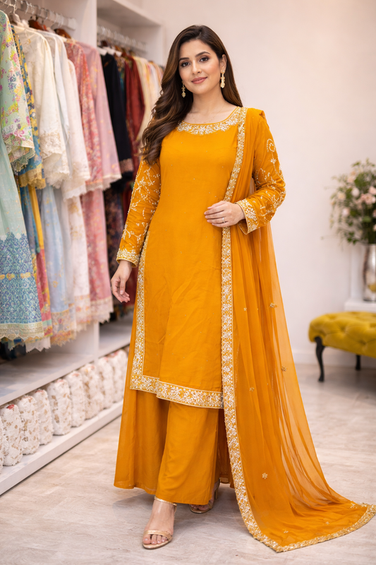 Brit 3 piece luxury chiffon _81042 Pakistani ladies suit B257