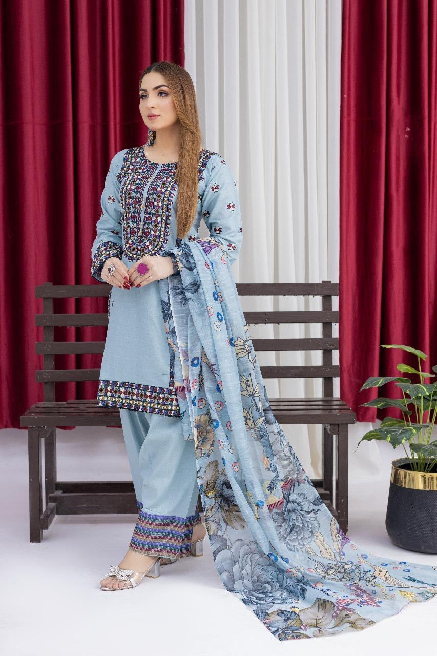 Karma inspired 3 piece lawn _81042 Pakistani ladies suit K182
