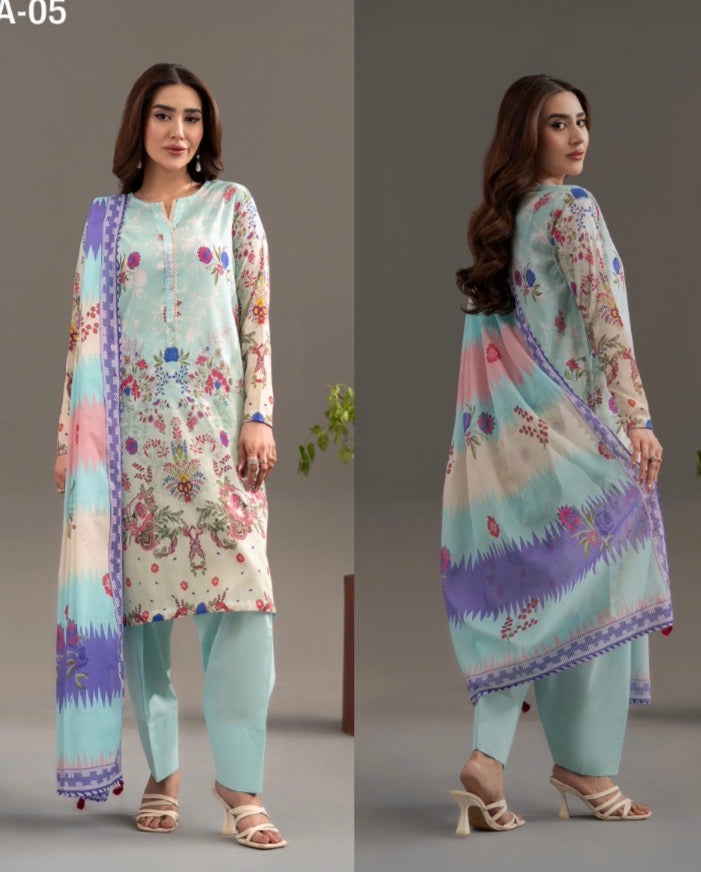 Sana Safinaz inspired 3 piece luxury lawn collection ladies dress B681