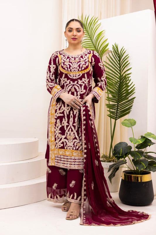 Brit 3 piece chiffon _81042 Pakistani ladies suit B266