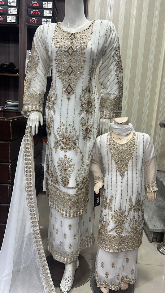Brit 3 piece chiffon mother and daughter _8094 B172