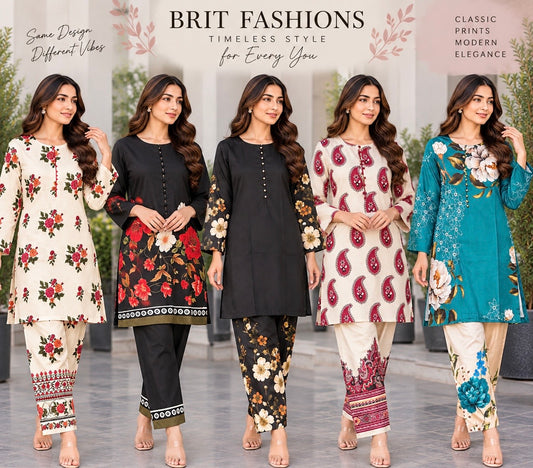 BRIT 2 piece silk  collection ladies dress B762