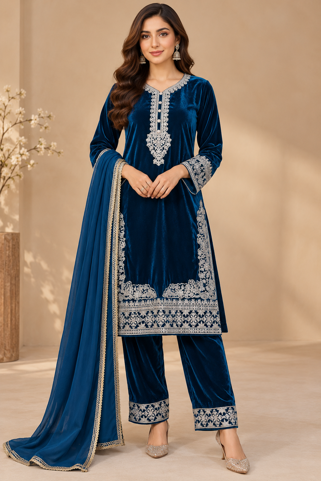 BRIT- GL 3 piece velvet designer collection B840
