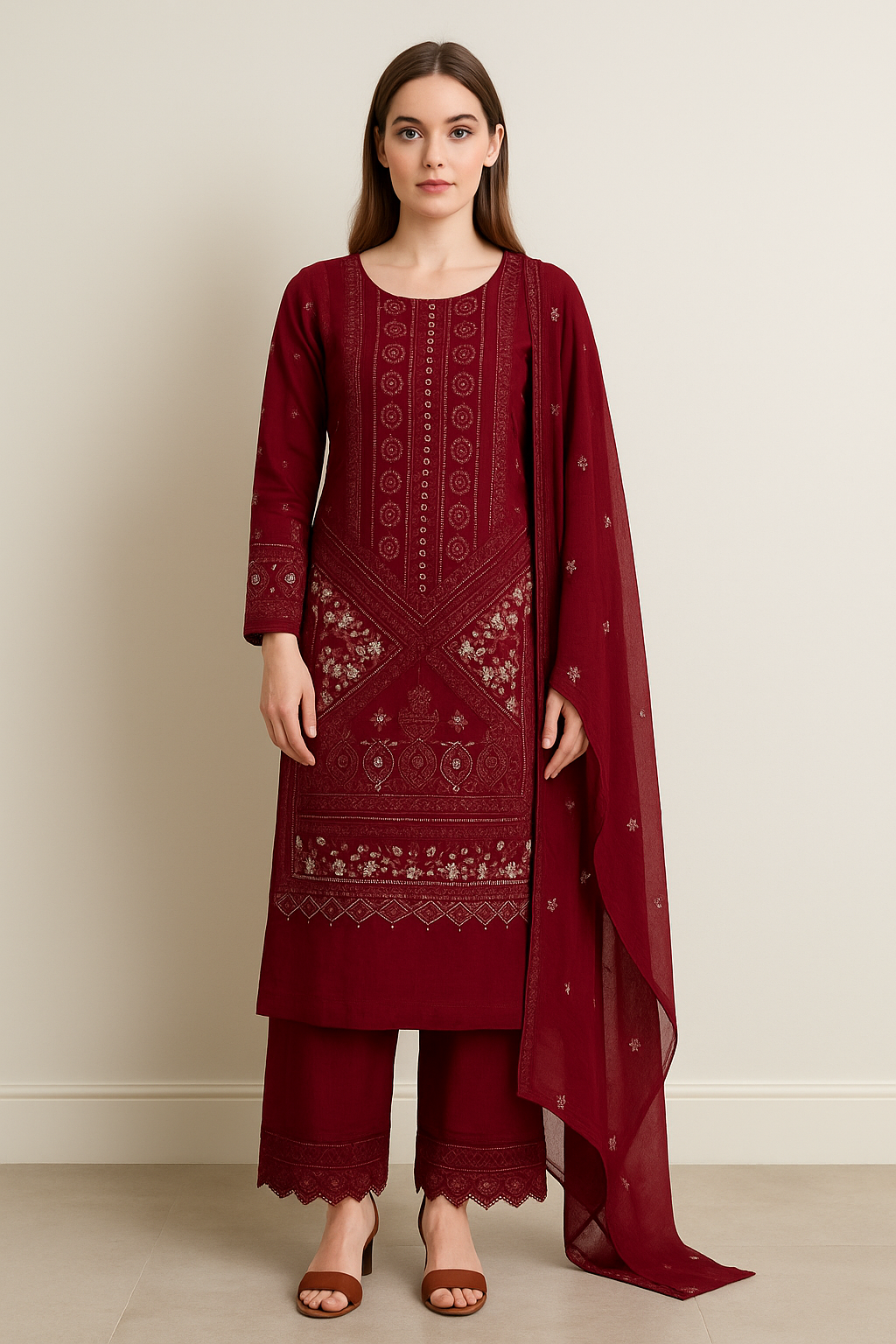 Brit 3 piece luxury chiffon_81042 Pakistani ladies suit B238