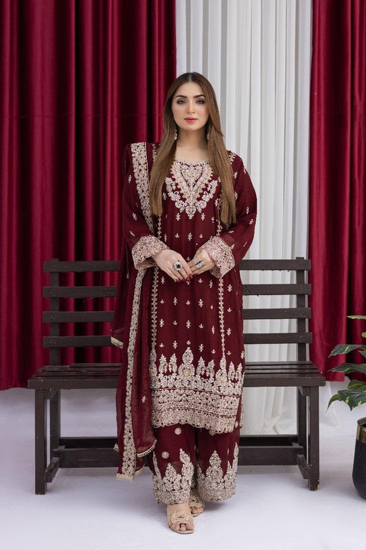 Brit designer Chiffon _81042 Pakistani ladies suit B181