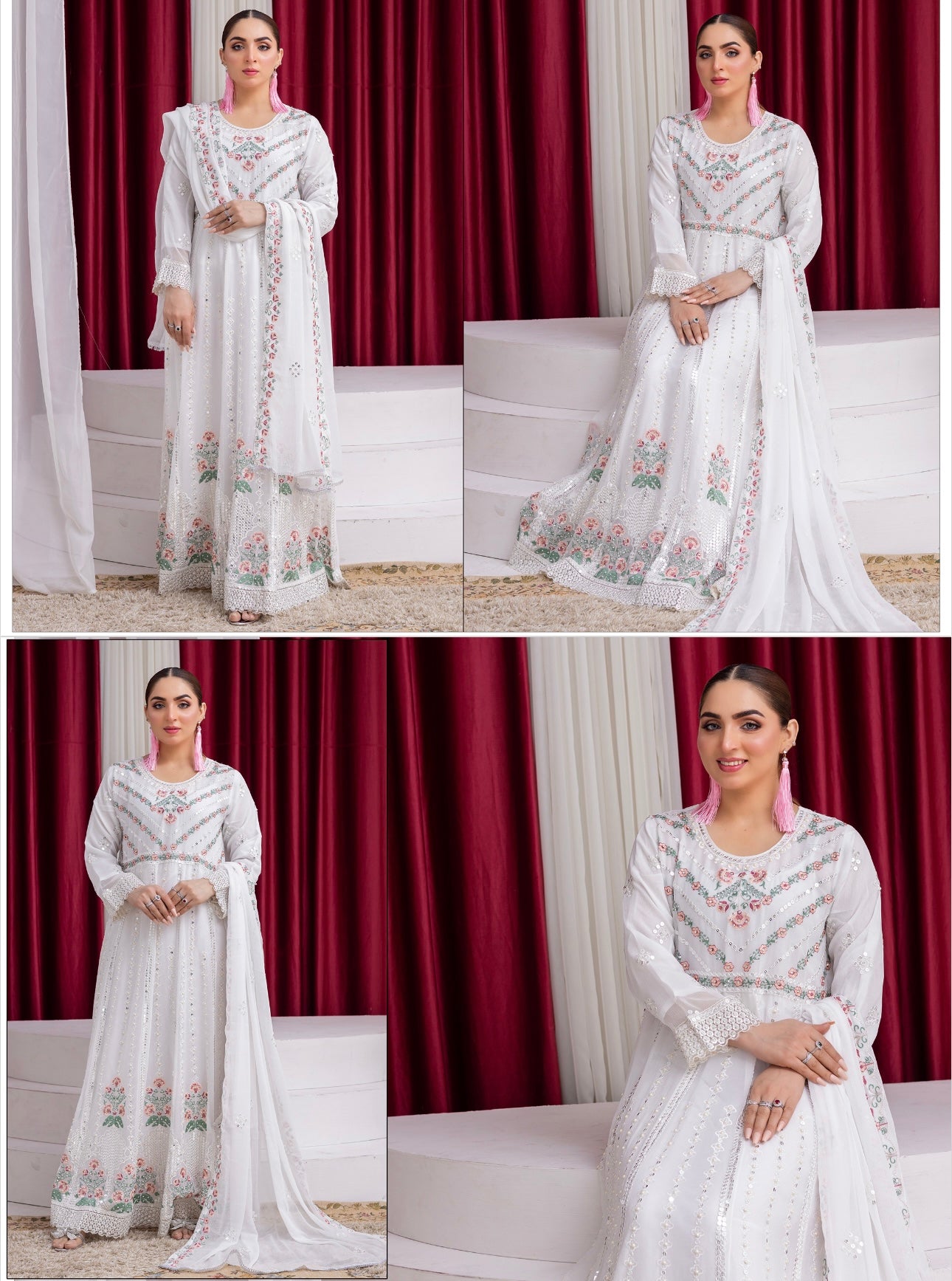 Brit 3 piece luxury chiffon maxi_81042 Pakistani ladies suit B190.