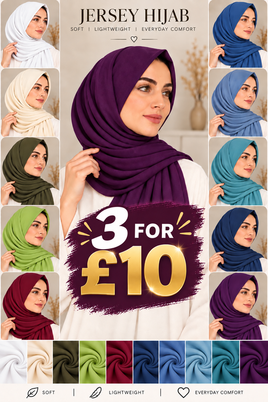 Women’s jersey hijab good Quality ANY 3 for £9.99.    B772