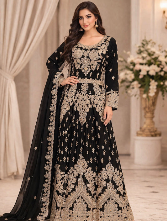 Brit 3 piece luxury chiffon Maxi  B546