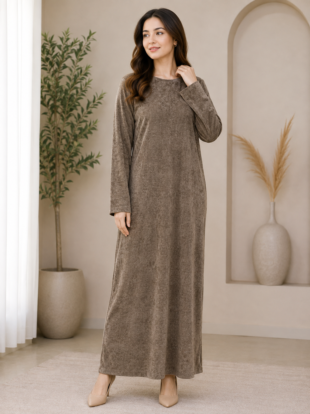 BRIT 1 piece free size modest wear ladies dress B740