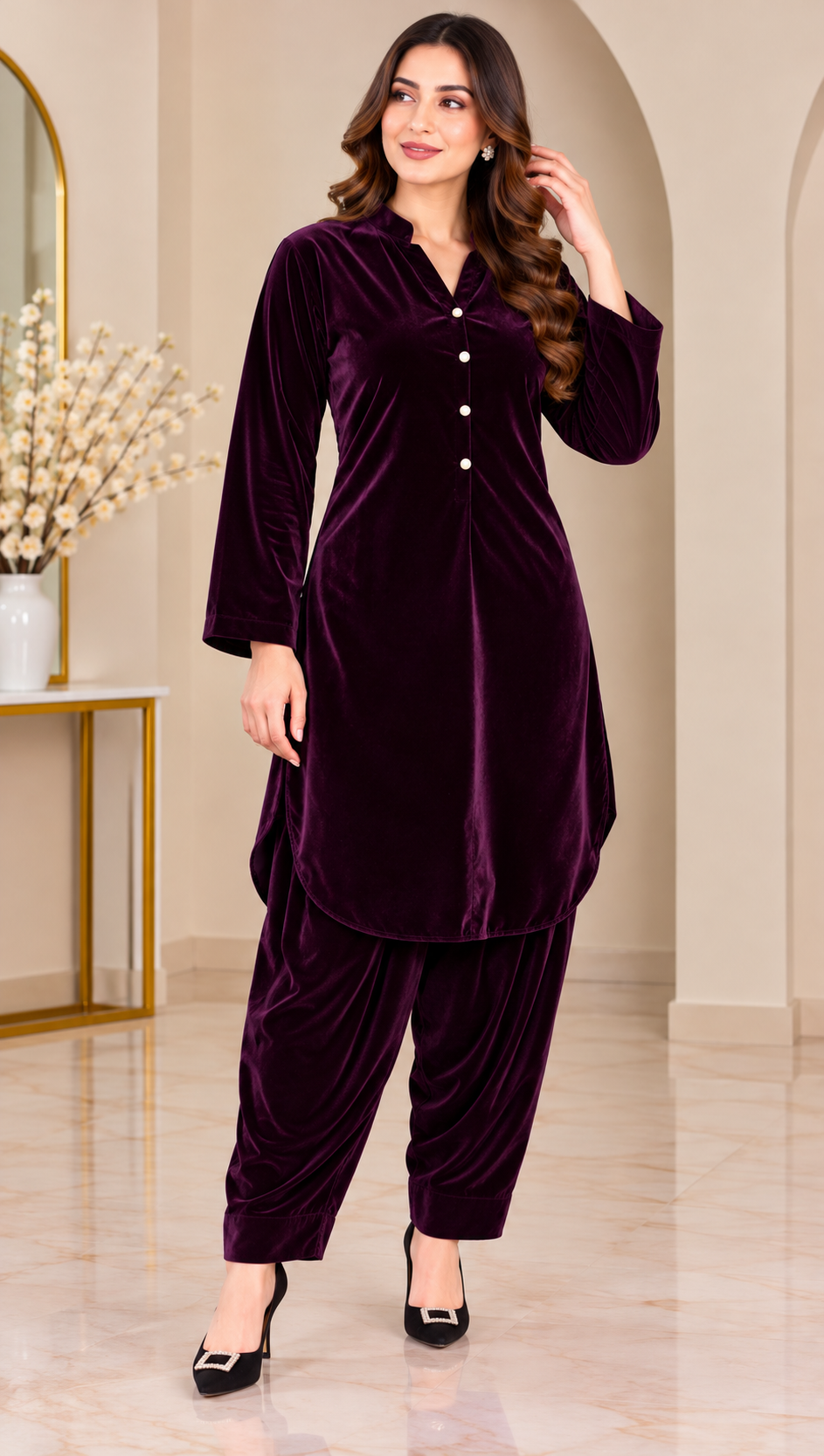BRIT- GL 2 piece micro velvet designer collection B831