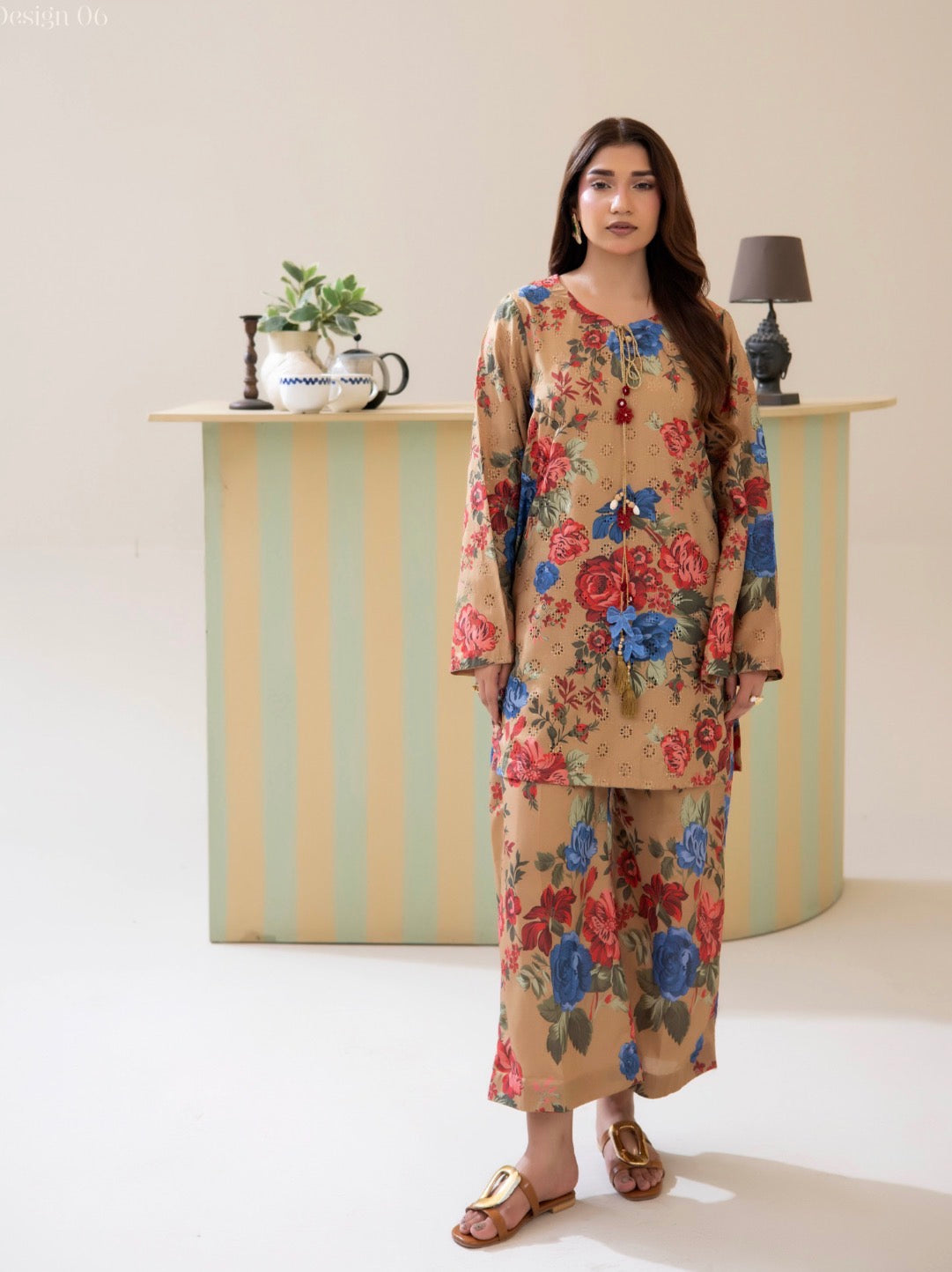 Adan Liba’s  2 piece luxury Lawn cord set collection ladies dress B658
