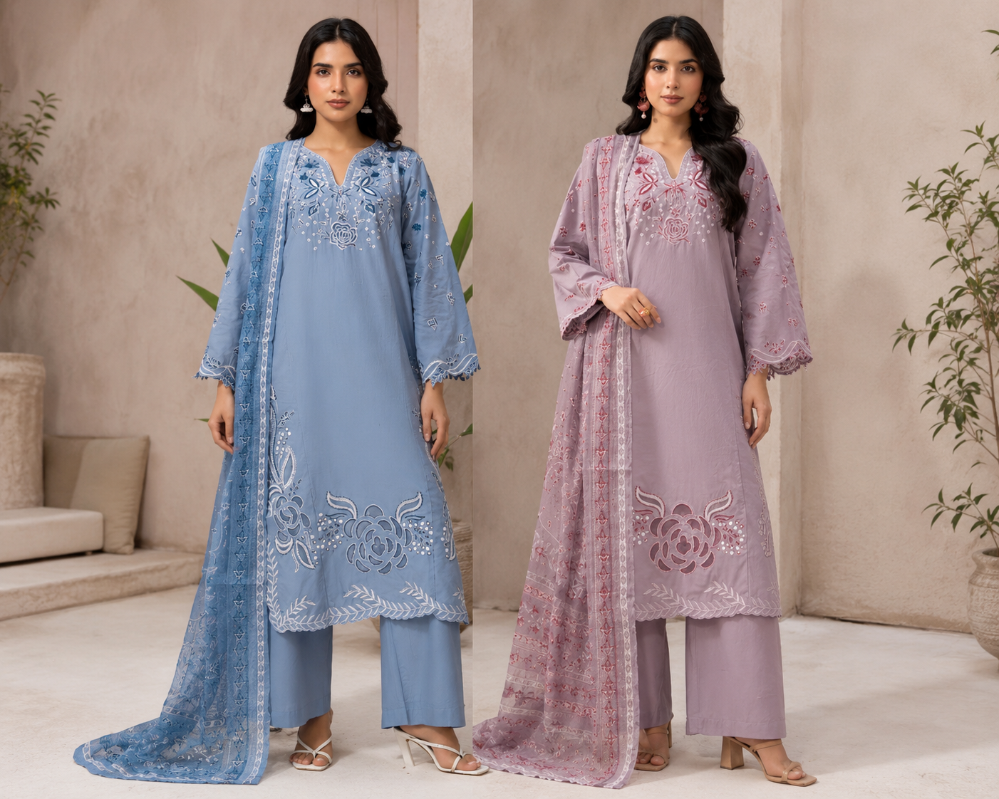 TT 3 piece luxury cotton ladies dress B652