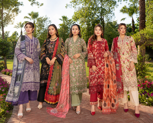 Munira 3 piece ladies Printed Lawn collection B575