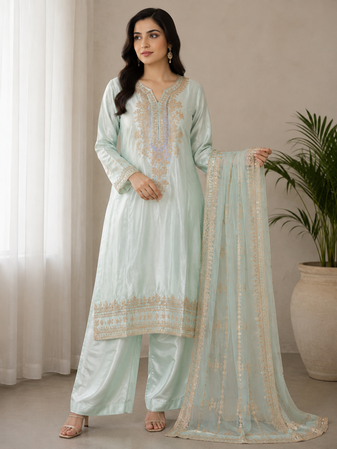 BRIT 3 piece SILK collection ladies dress B748