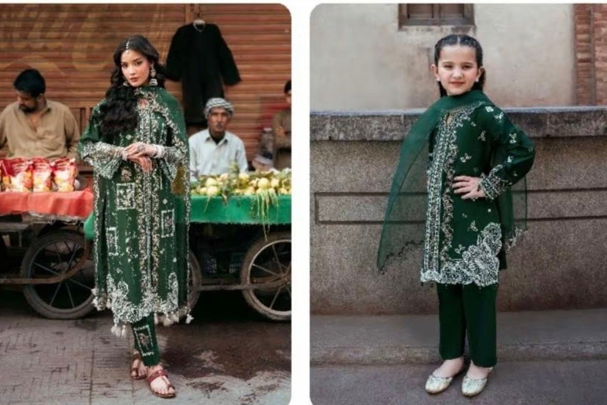 Kids Simrans 3 piece chikankari _81042 Pakistani ladies suit B535