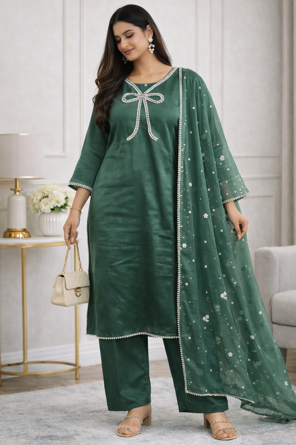BRIT 3 piece silk Pakistani ladies suit B543