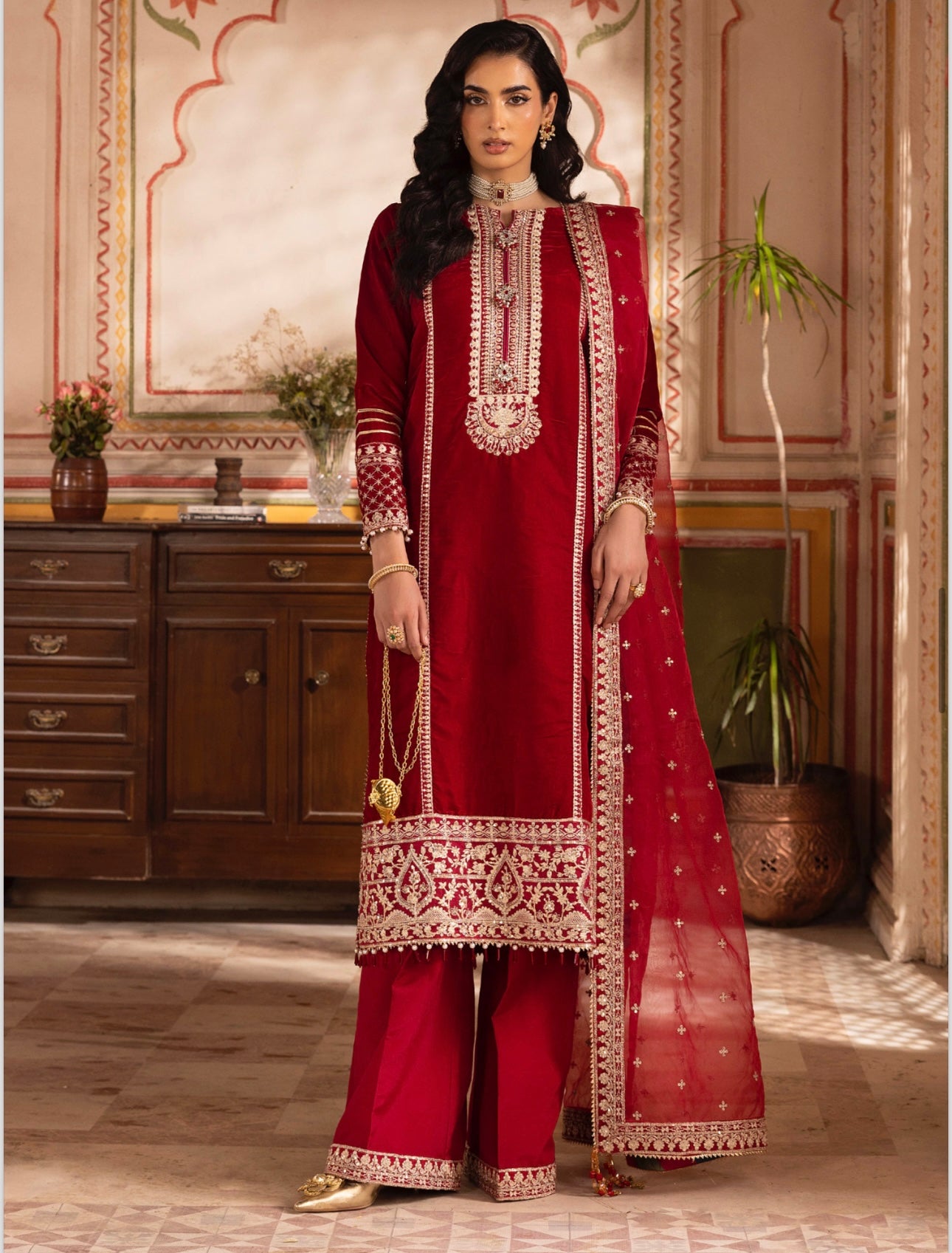 TT designer 3 piece luxury Valvet_81042 Pakistani ladies suit B287