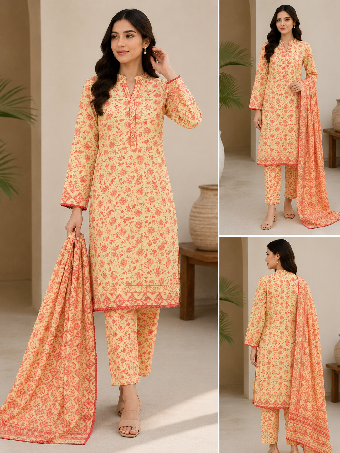 Bin Saeed 3 piece luxury lawn collection ladies dress B653