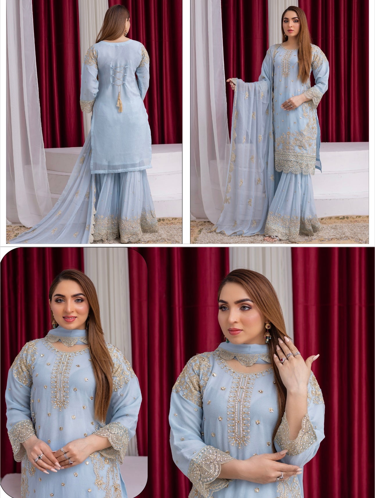 Brit 3 piece luxury chiffon_81042 Pakistani ladies suit B193
