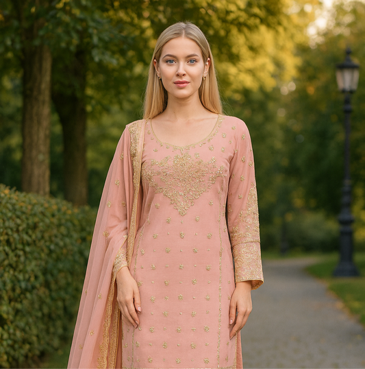 Brit 3 piece luxury chiffon_81042 Pakistani ladies suit B193