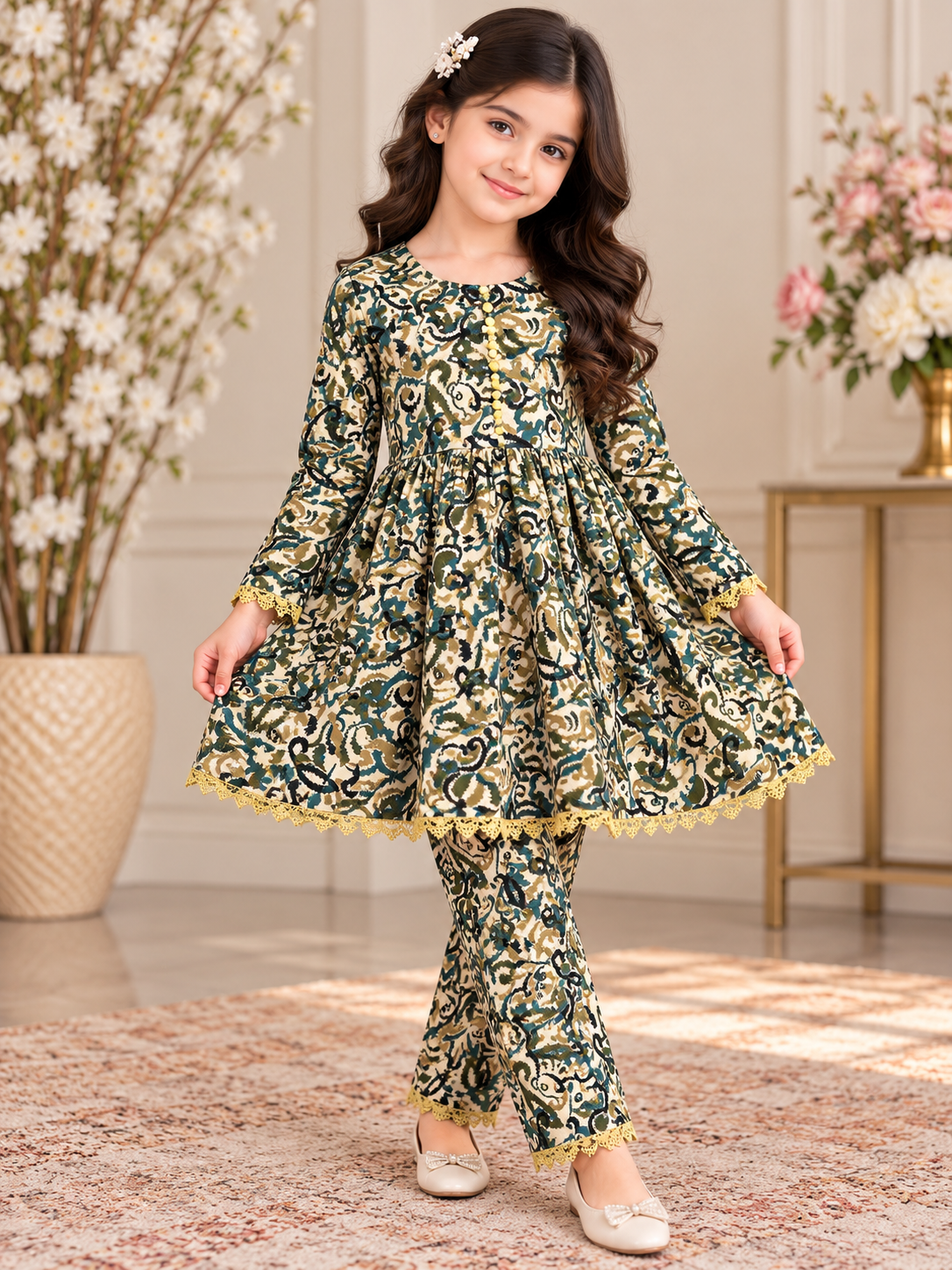 Bin Saeed KIDS- GL 2 piece Khadar collection B801