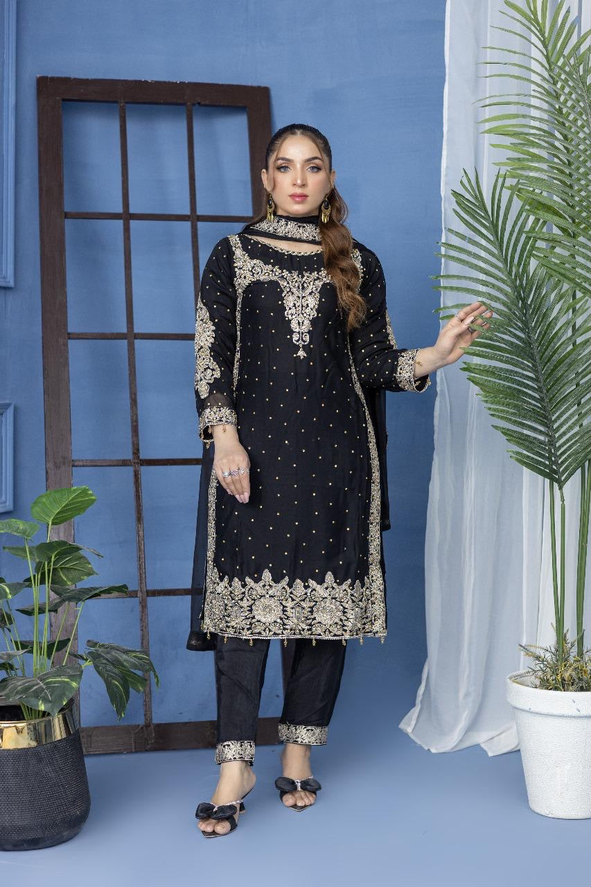 Brit Mother and Daughter 3 piece Chiffon_1000287 black B92