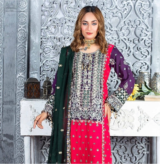 Brit 3 piece lux wedding wear_100196 Pakistani ladies suit B133
