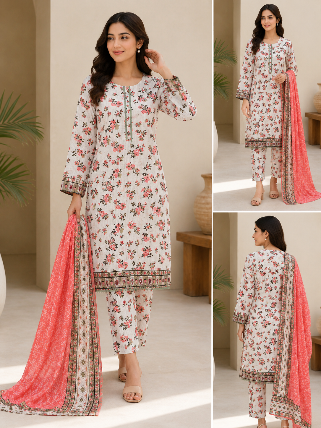 Bin Saeed 3 piece luxury lawn collection ladies dress B653