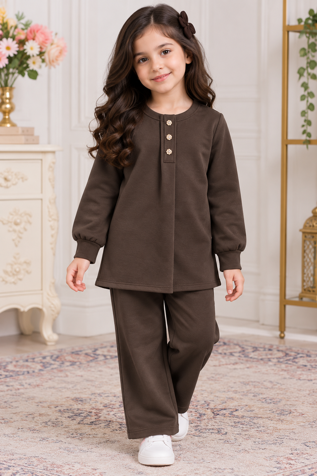 Kids 2 piece modest wear cord winter collection B810
