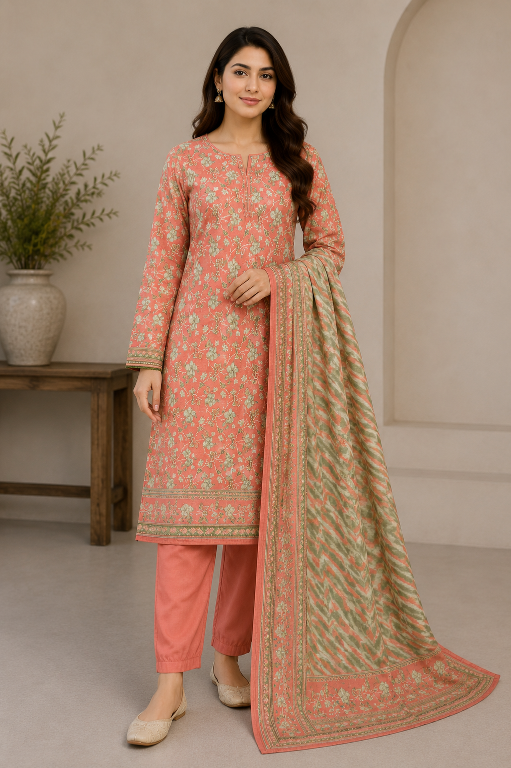 Bin Saeed 3 piece luxury lawn collection ladies dress B647