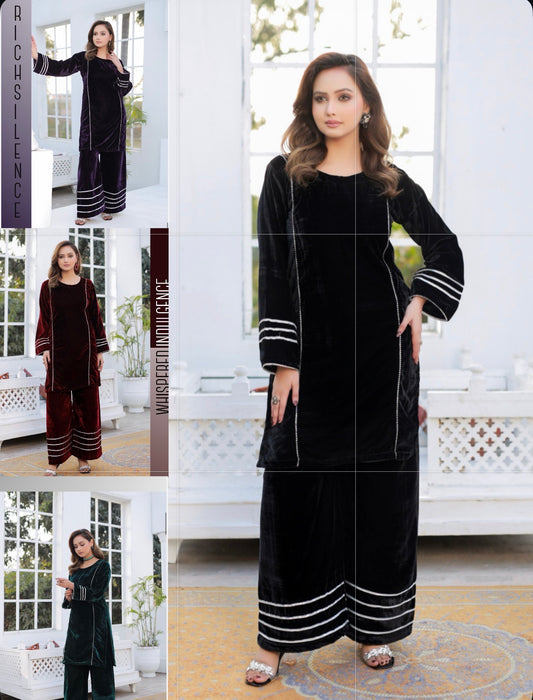 Brit 2 piece winter Valvet_81042 Pakistani ladies suitTeal B460