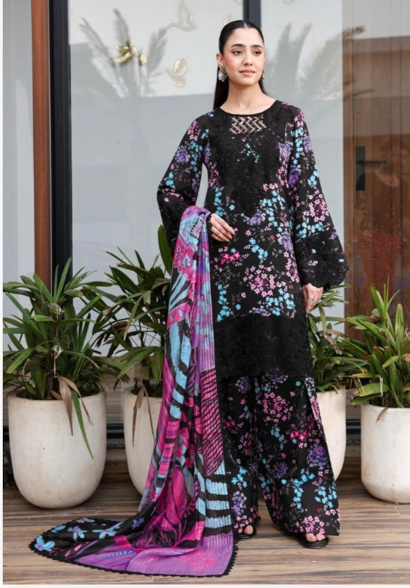 Ramsha 3 piece luxury lawn collection ladies dress B636