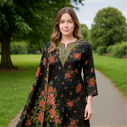 M print inspired 3 piece luxury lawn_81042 Pakistani ladies suit B202