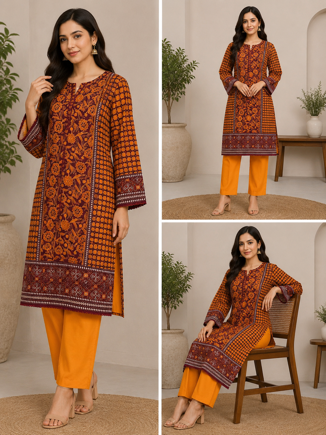 BRIT 2 piece luxury lawn collection ladies dress B651