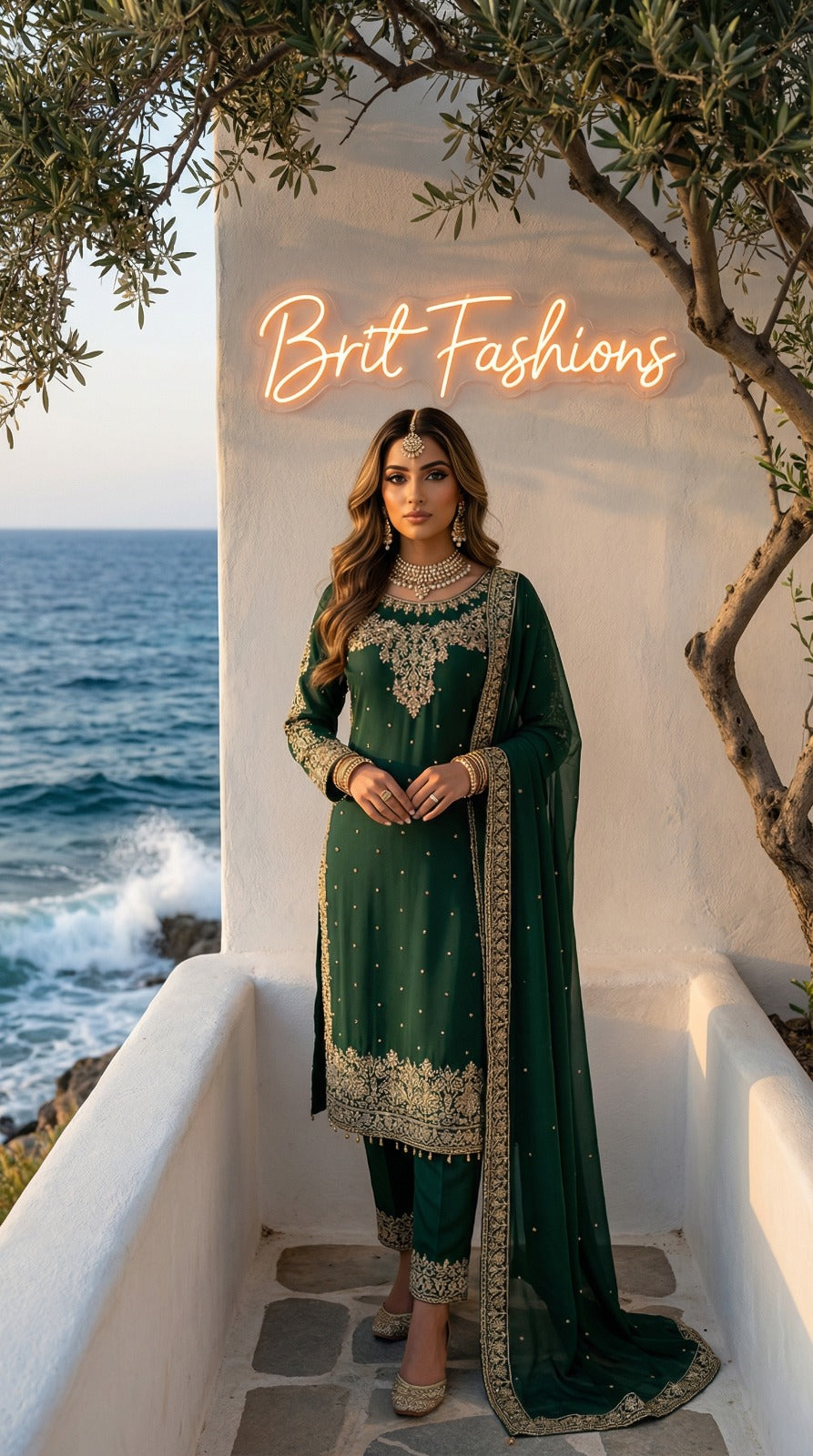 Brit Mother and Daughter 3 piece Chiffon_1000287  B92