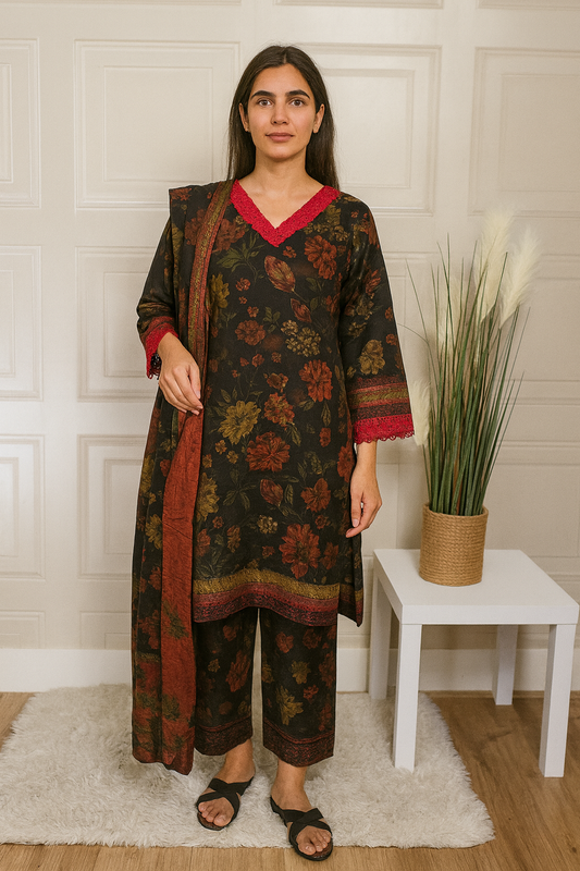 Barouque Dhanak 3 piece_4035 Pakistani suits for ladies DB1