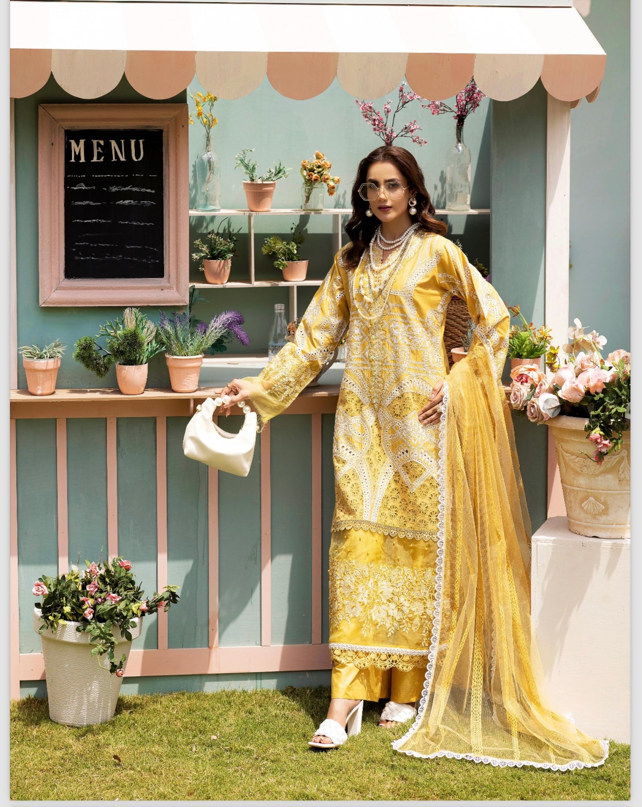 Maria B inspired 3 piece Chicken Kari _100330 Pakistani ladies suit B170